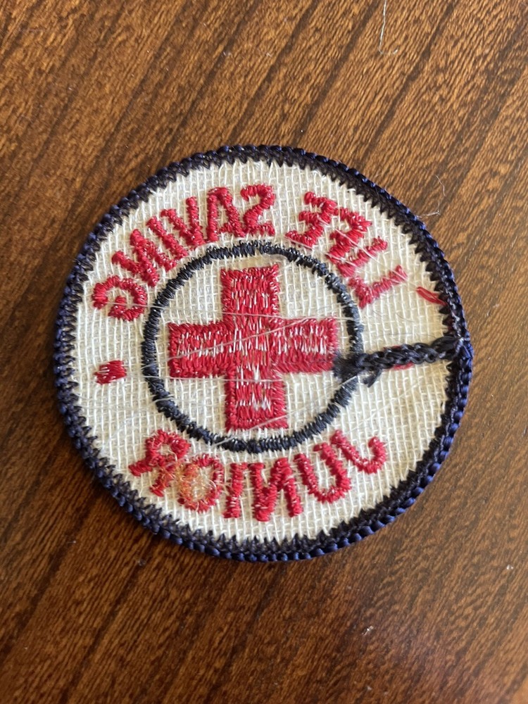 Vintage Red Cross Life Saving Junior Embroidered Patch