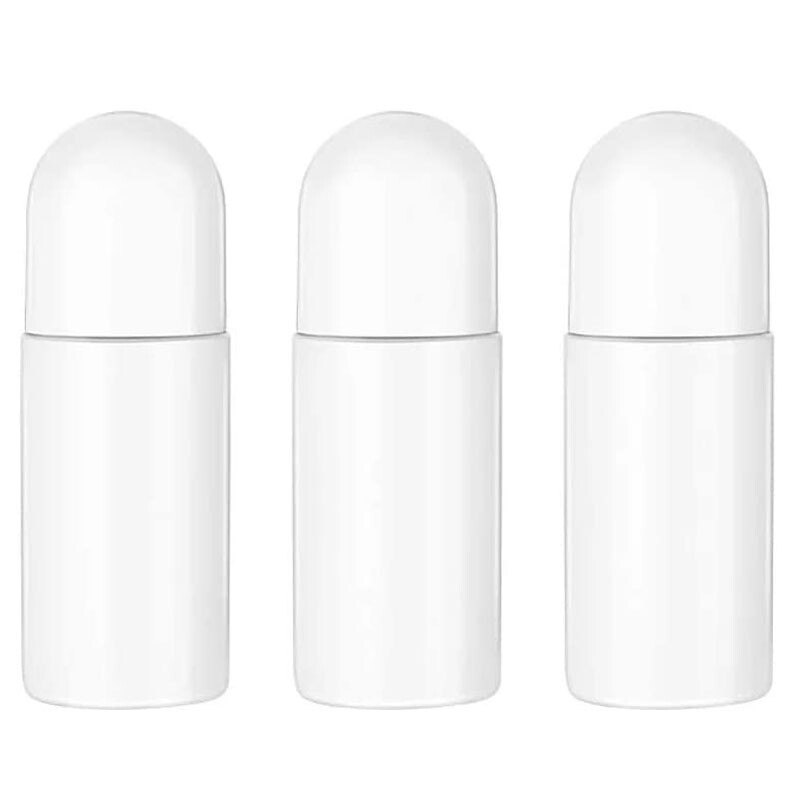 3 Pcs Refillable Roll On Bottles Empty Plastic Rollerball Bottles Dispenser 50ML