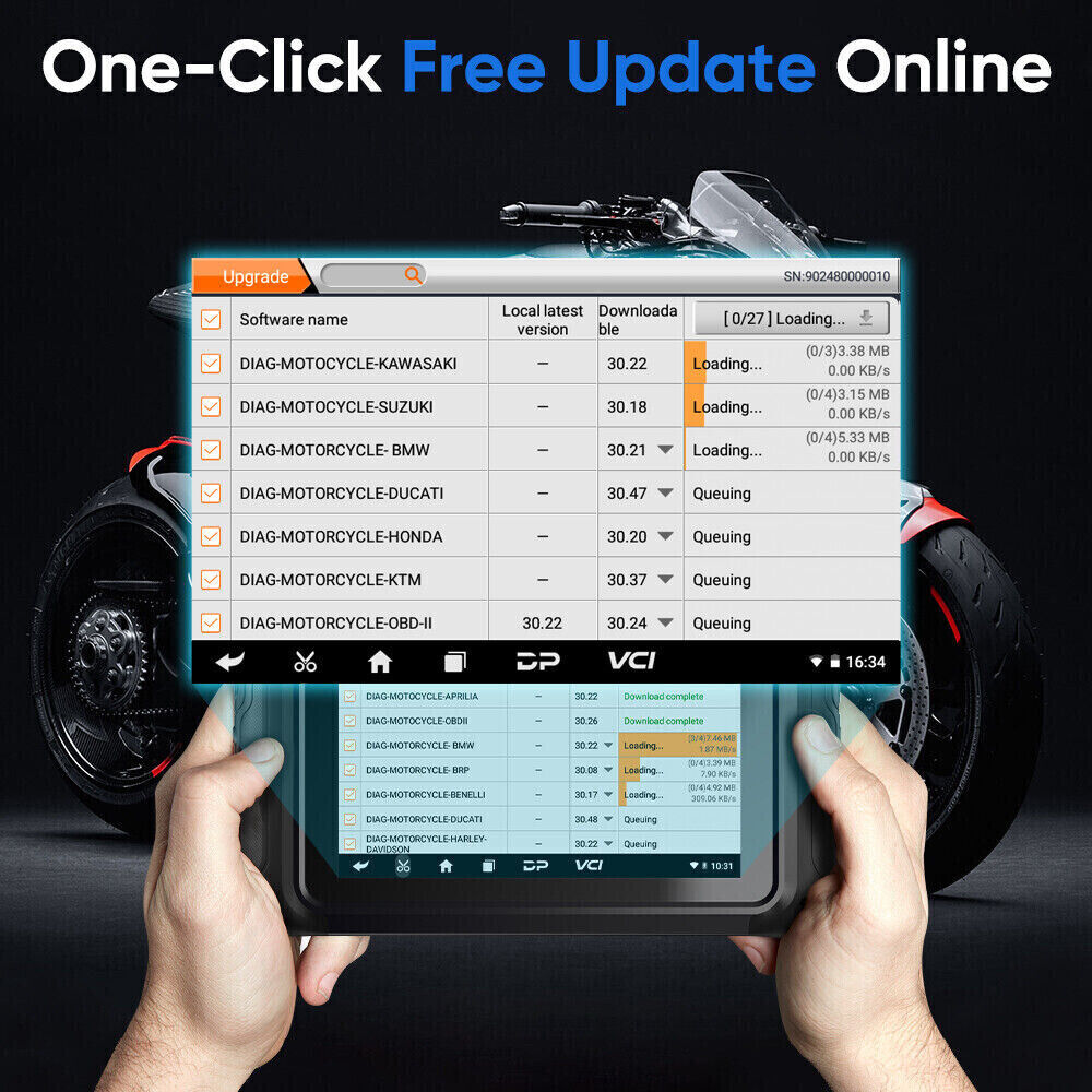 ANCEL MT700 OBD2 Scanner All System Code Reader Motorcycle Diagnostic Tool ABS