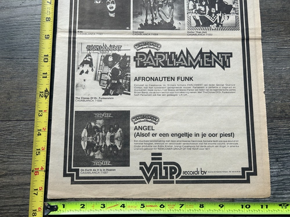KISS Ad Advert Mini Poster Rock And Roll Over Holland 11x17 Vintage Kiss Aucoin