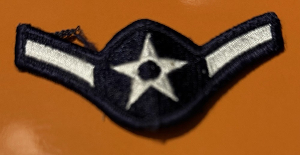USAF Rank Chevron Patch E-2 Airman 3rd Class Korea ...089