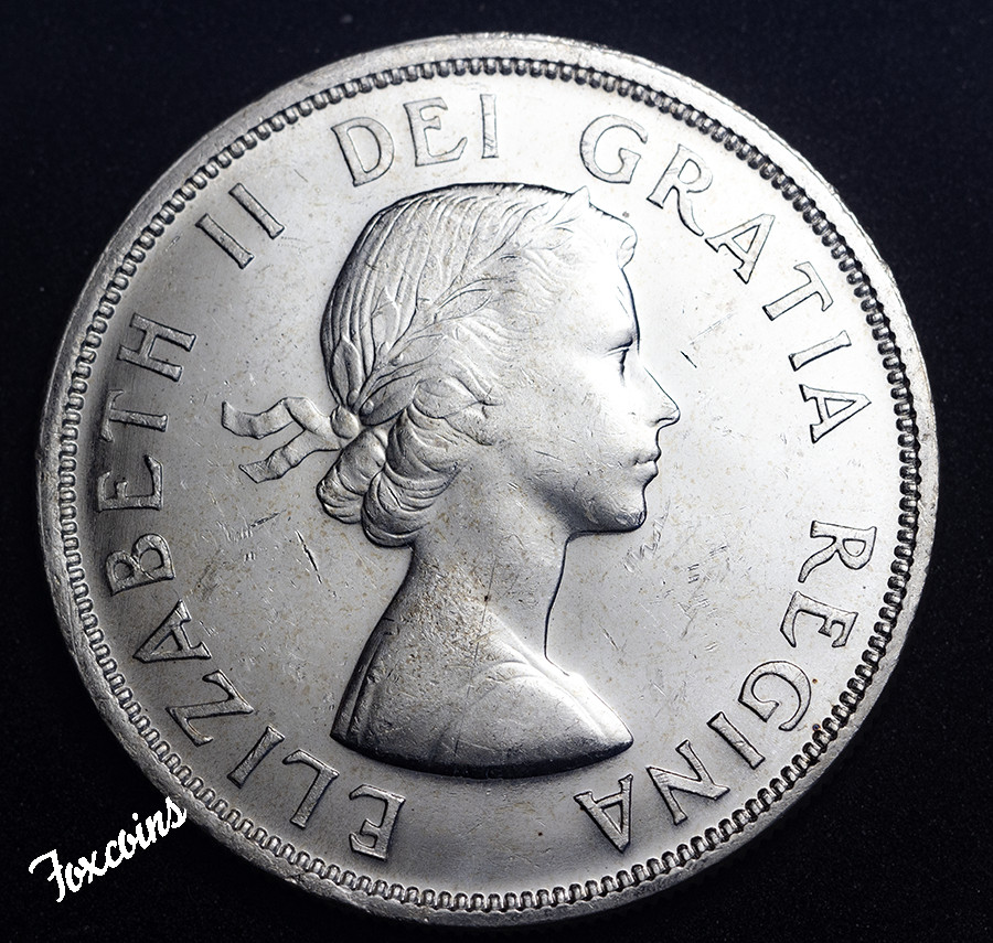 1959 Canada Silver Dollar BU/Prooflike