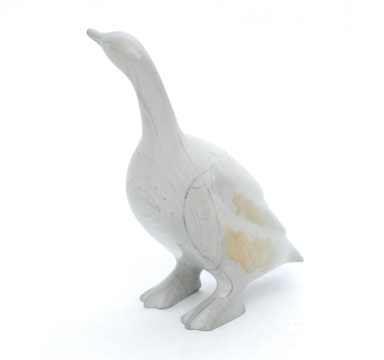Z Enoogo Signed Hand Carved Inuit Soapstone Ptarmigan Sculpture Inuit Duck Bird