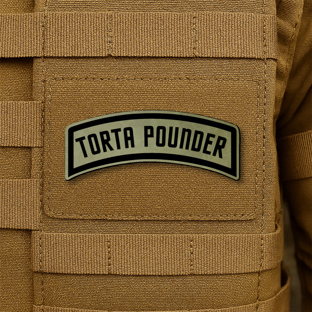 Torta Pounder Rocker Tab Morale Patch 1"x2.6" Hook & Loop Funny Tactical
