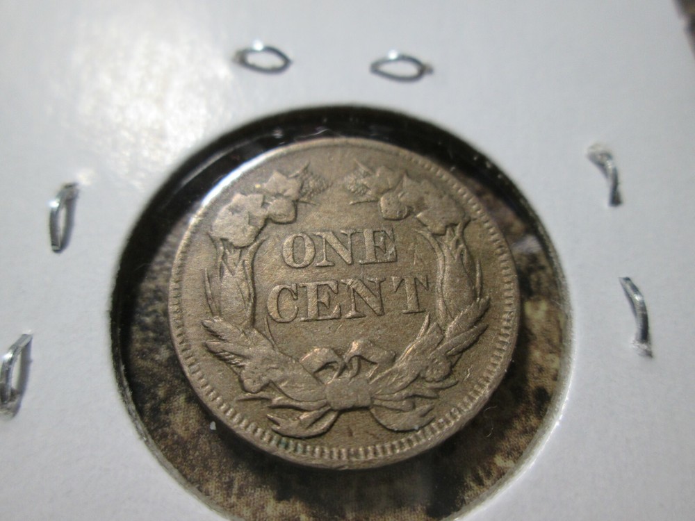 1857 FLYING EAGLE CENT REPUNCHED DATE 1857/1857 DW10
