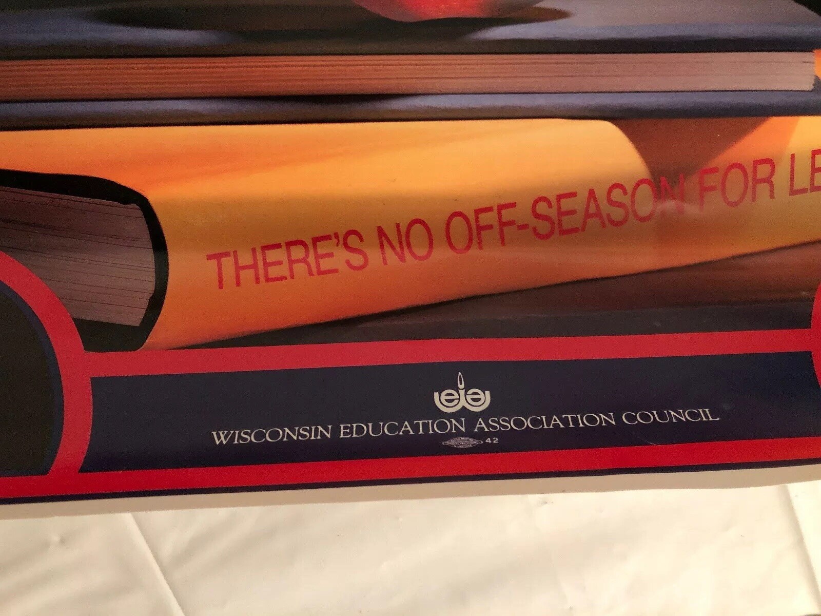 Vtg Milwaukee Brewers Robin Yount Pat Listach Hit The Books WEAC Poster. MLB