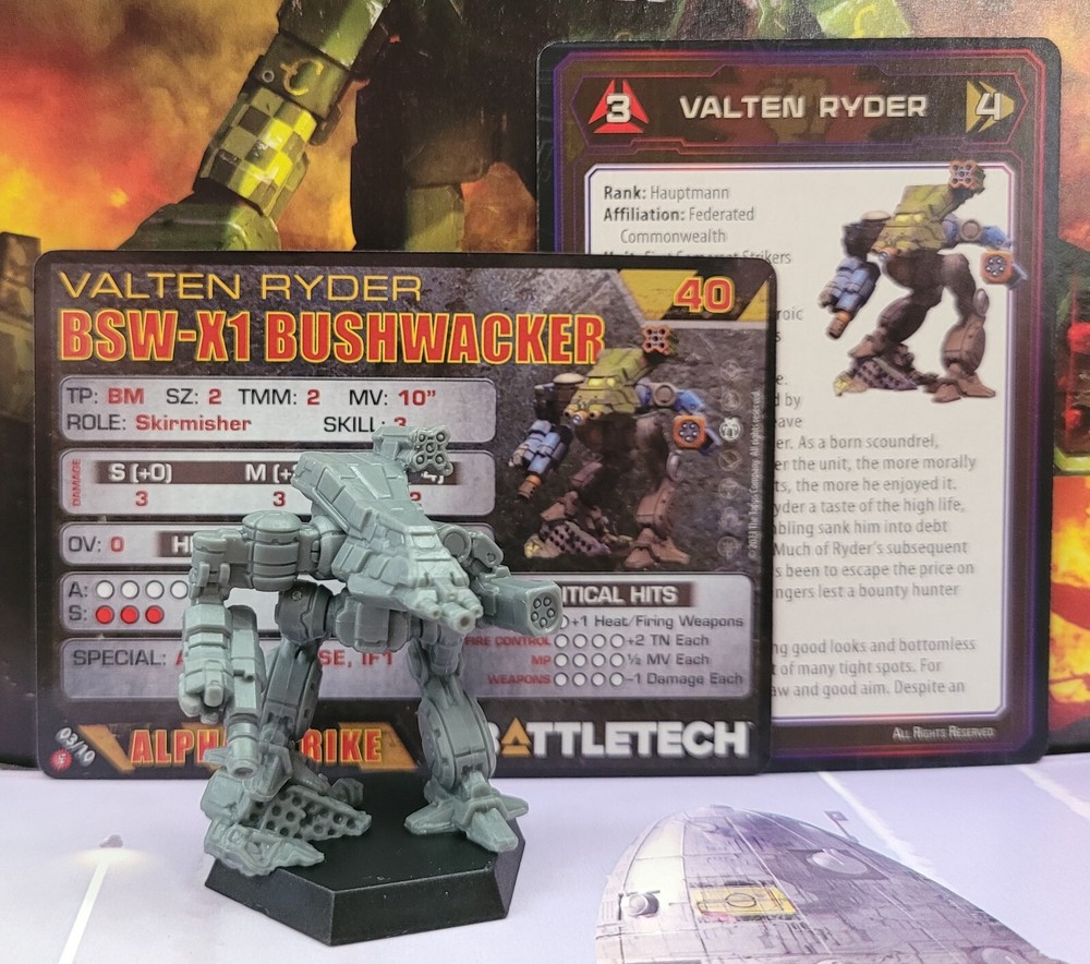 Battletech Bushwacker Mech Inner Sphere 1st Somerset Strikers Lance Miniature