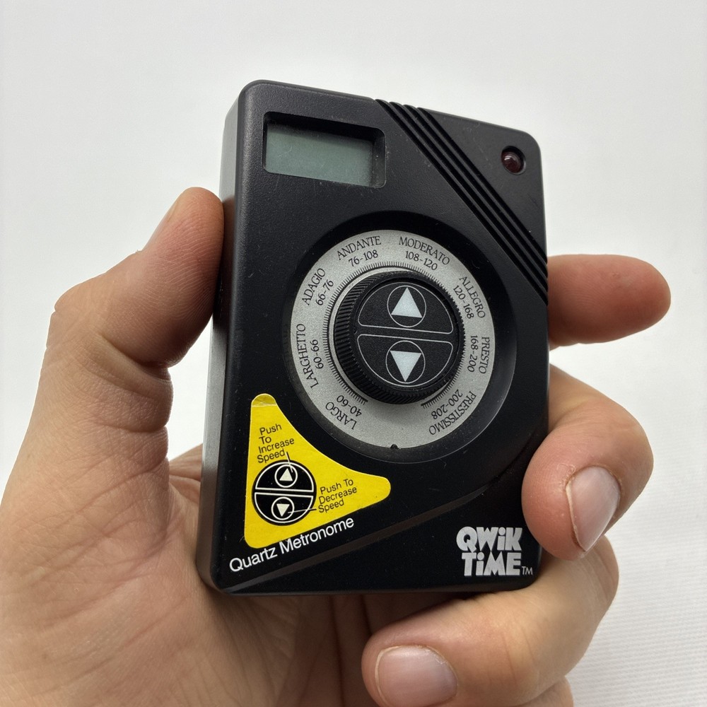 Qwik Time Electronic Quartz Metronome 1995 Tested Works (needs batteries)