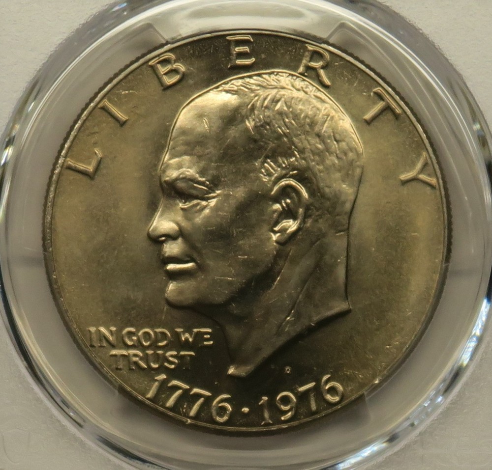 1976 D Eisenhower Dollar Type 2 PCGS MS65, Free Shipping