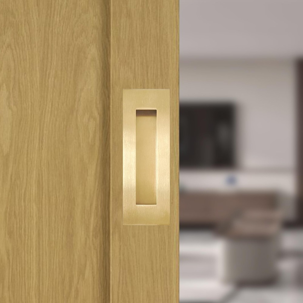 Recessed Finger Flush Pull Handles for Wardrobe, Pocket, Sliding Barn, Bifold Do