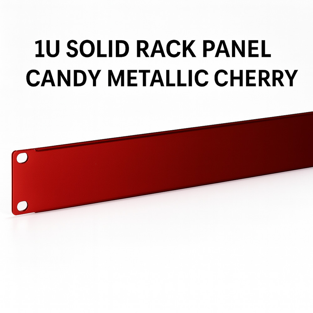 1U Solid Rack Panel – Candy Metallic Cherry – 19” Steel Perforated Cover