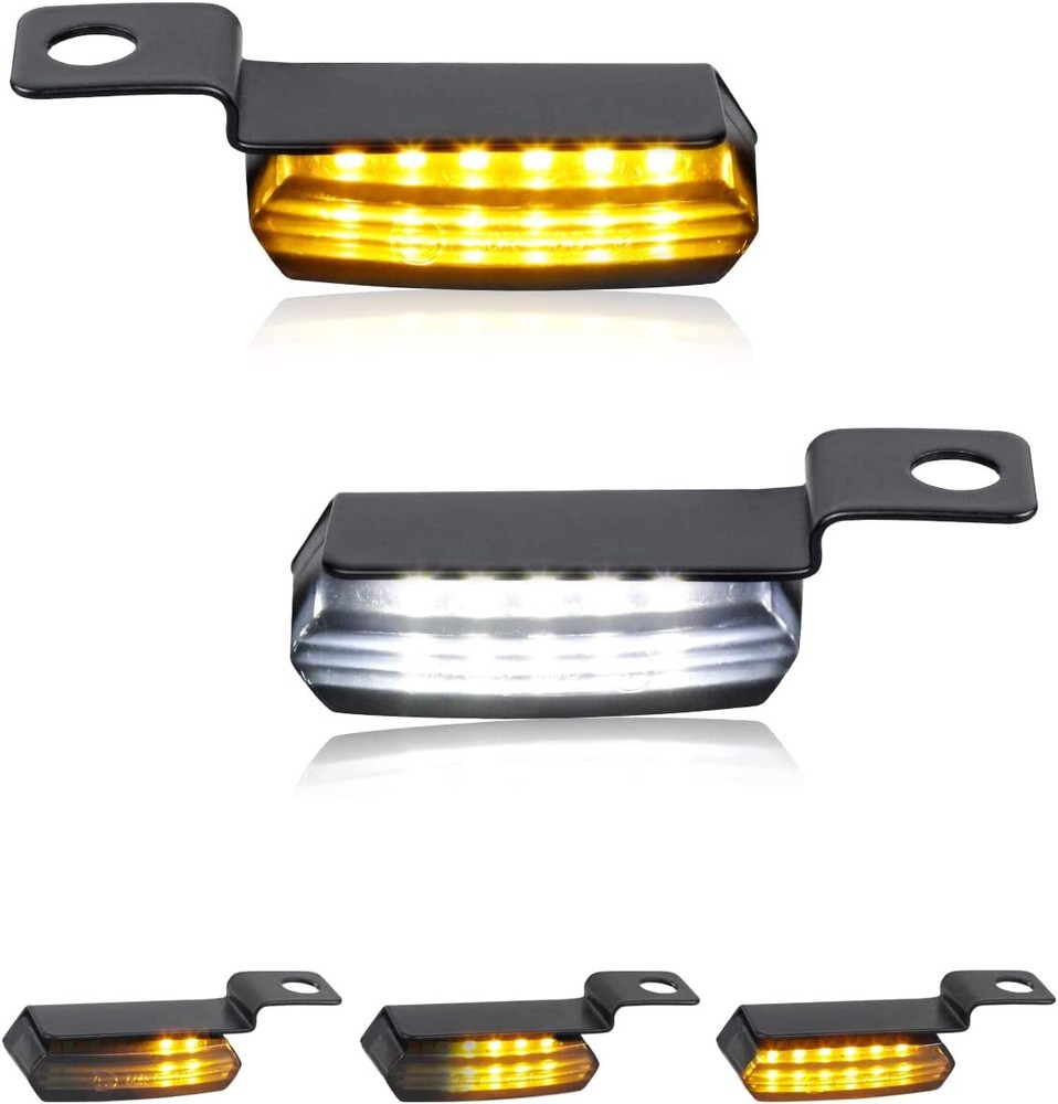 Motorcycle LED Handlebar Turn Signals Sequential Front Blinkers Running Lights