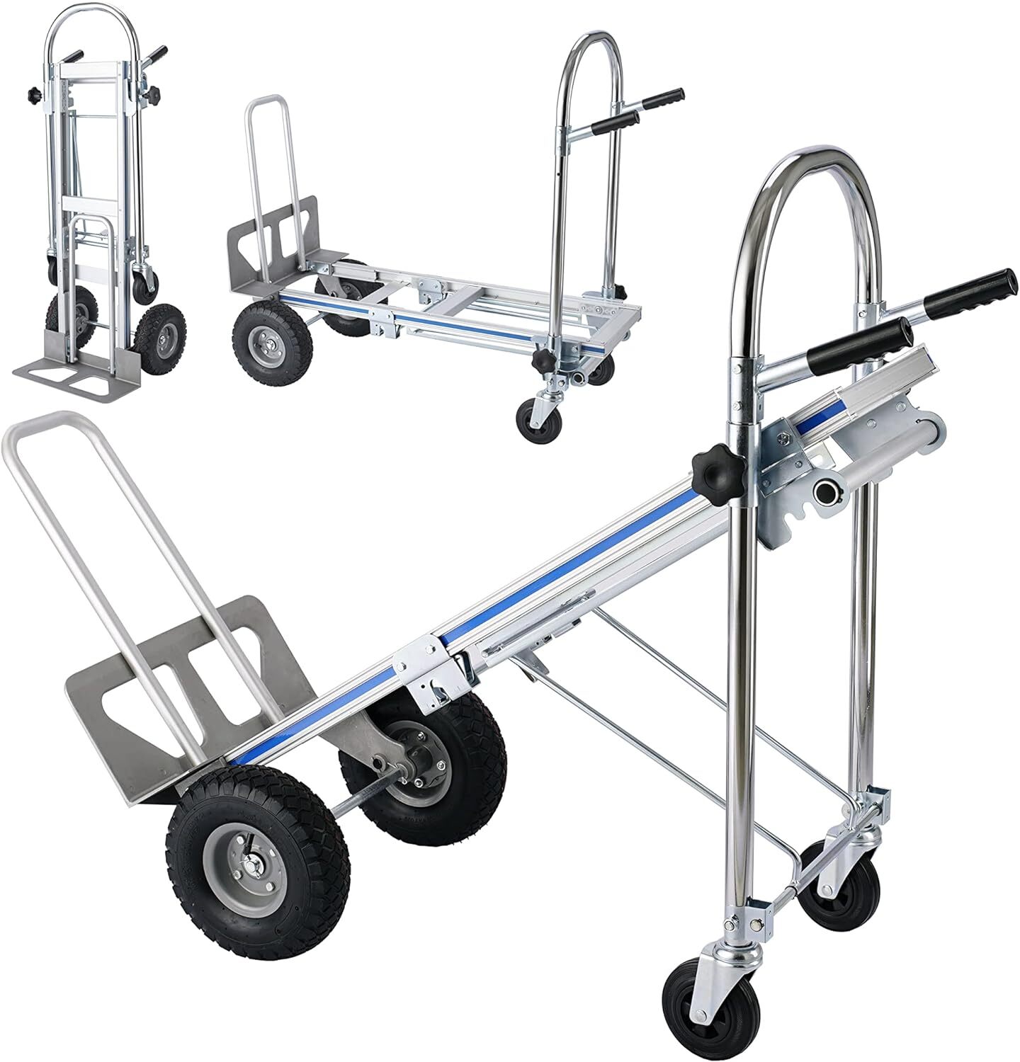 Heavy Duty Convertible Aluminum Hand Truck Stair Climber Folding Platformn Cart