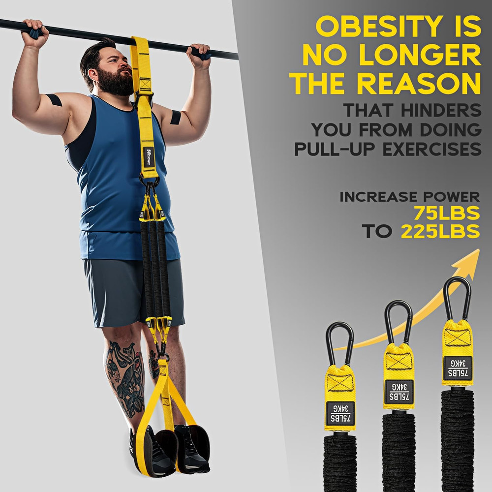 Pull up Assistance Bands, Adjustable Heavy Duty Resistance Band for Pull Up, 3 P