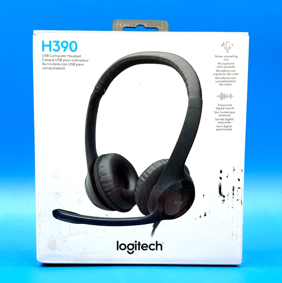 Logitech H390 USB Headset 981-000014 💚❤️💚❤️ NEW!!! OPEN BOX!!! 💚❤️💚❤️