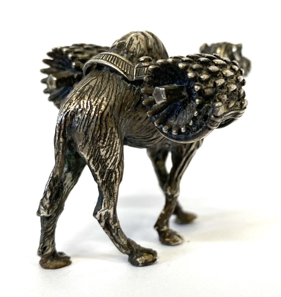 Lovely Miniature Solid Silver Camel Carrying Two Baskets