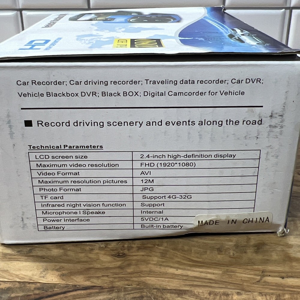 Vehicle BlackBOX DVR Full HD 1080