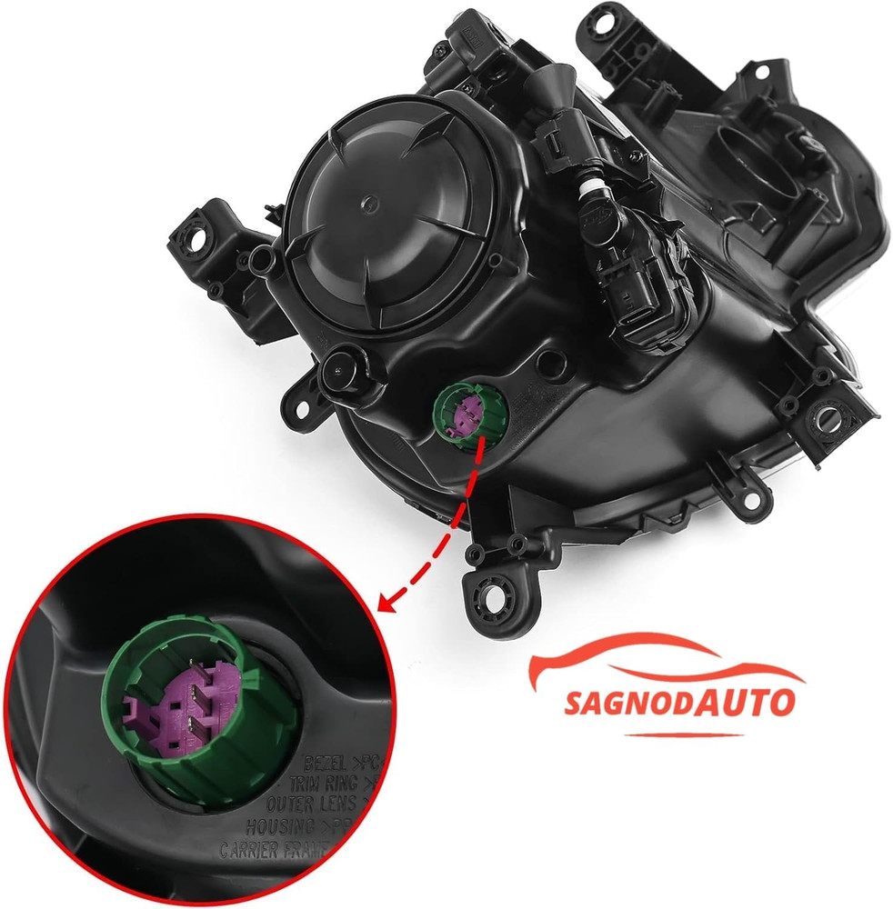 Headlight Compatible with 2014-2018 Jeep Cherokee Left Driver Side
