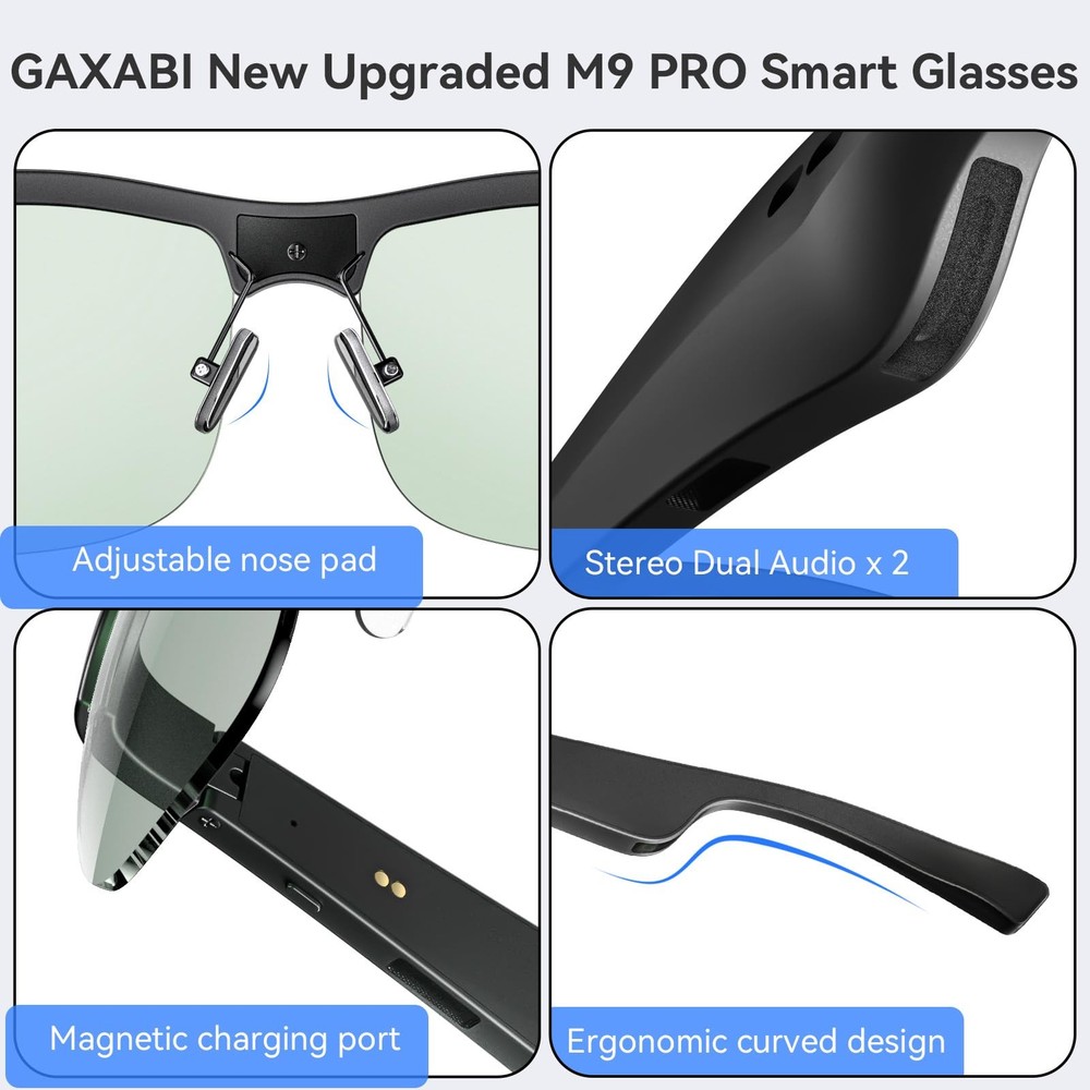 Polarized Bluetooth Smart Glasses with Mic