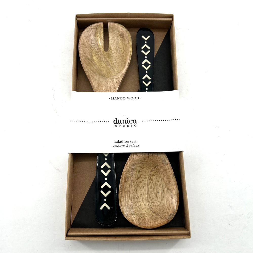 Danica Studio Ziggy Mango Wood Salad Servers
