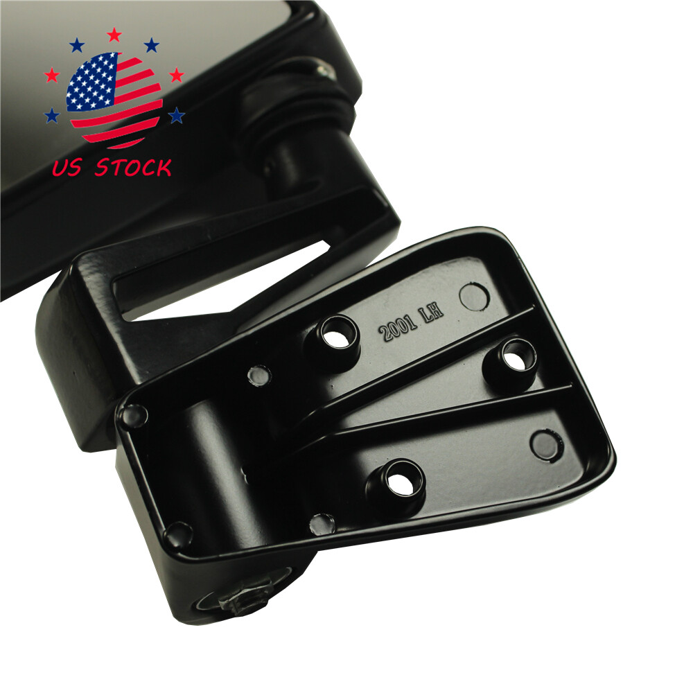 Pair View Door Mirrors Manual Side Set Right Left Black Fits Jeep Wrangler 87-02