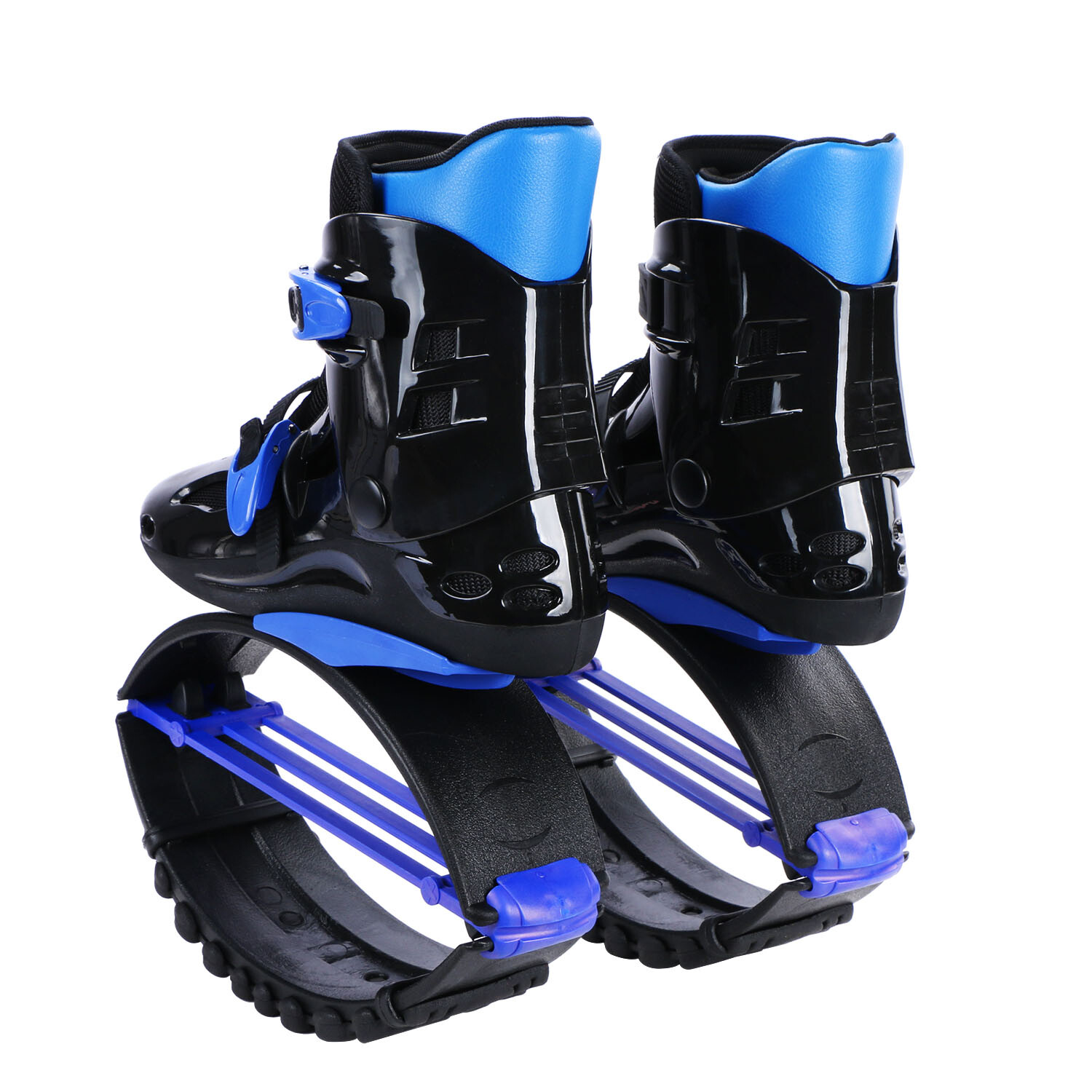 Joyfay Jumping Shoes Black-BLue Fitness Bouncy Boots Unisex, XL XXL