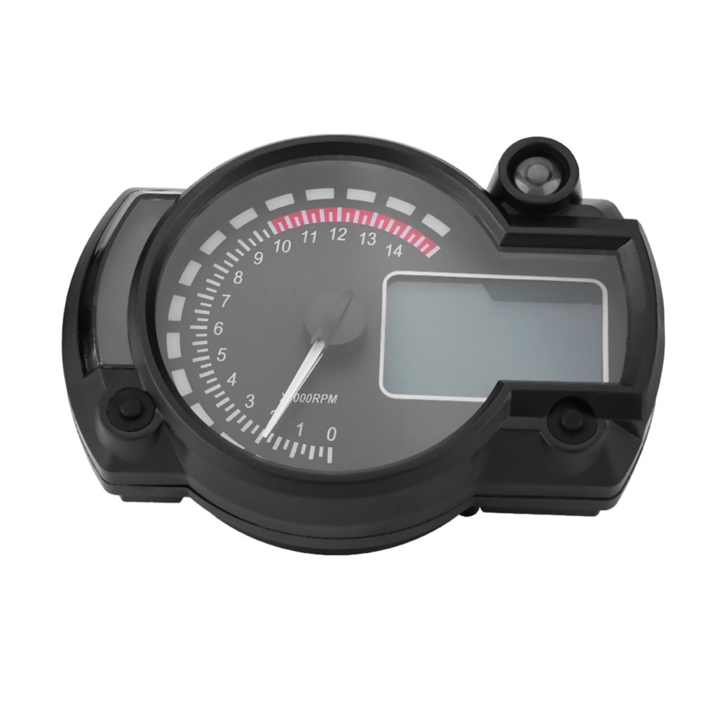 DC12V Universal Waterproof Digital LCD Display Motorcycle Speedometer Tachometer