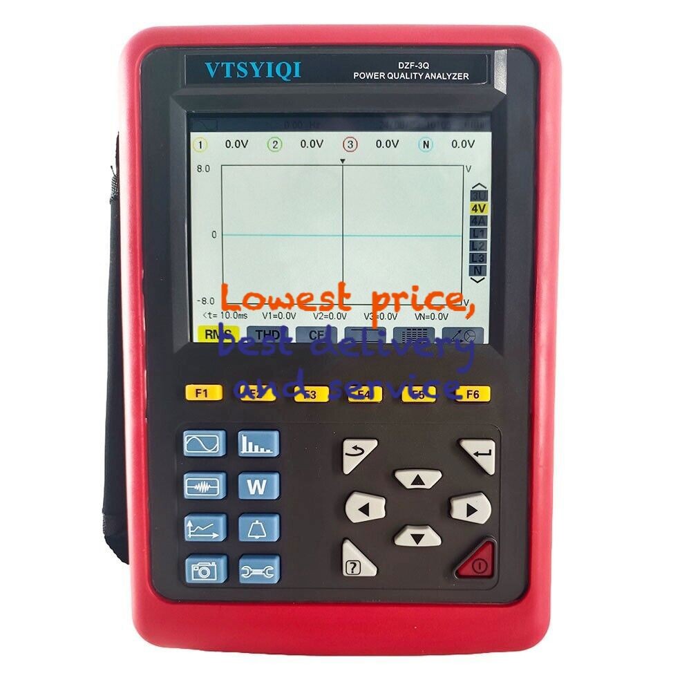 1xPower Quality Analyzer 3 Phase Power Quality Analyzer with Current 10A ~ 6000A