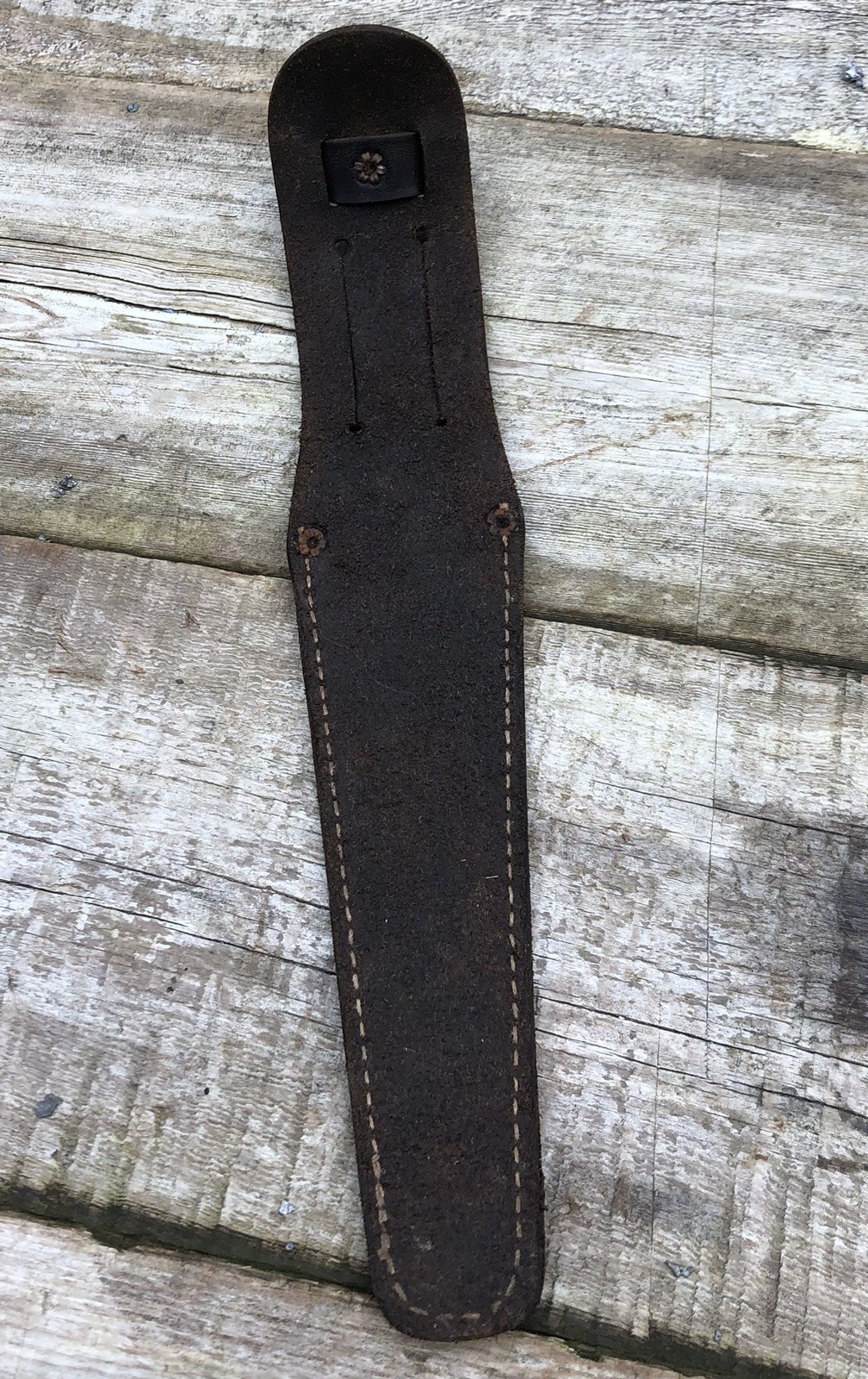 Old M-5 Leather Sheath for Fixed Blade Knife. (for Military Fighting Knife?)
