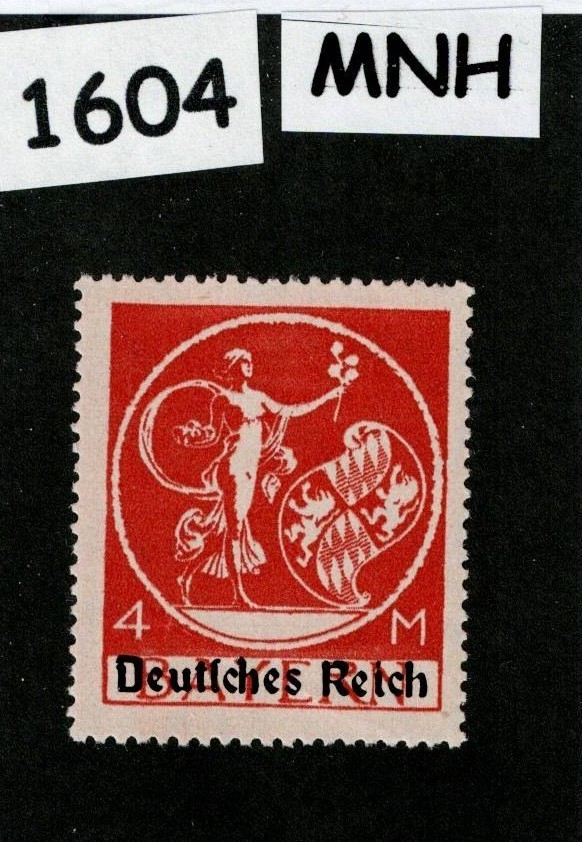 MNH stamp  Sc 272  German Republic Bavaria Bayern 1920 Overprinted     #1604