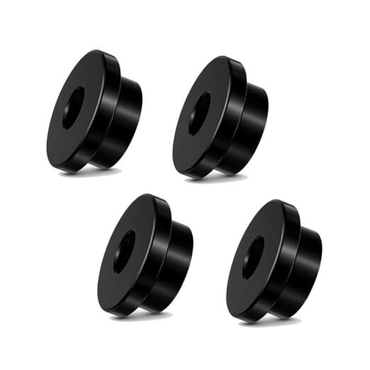 Solid Handlebar Riser Bushings Compatible with Harley Softail Dyna Black#28