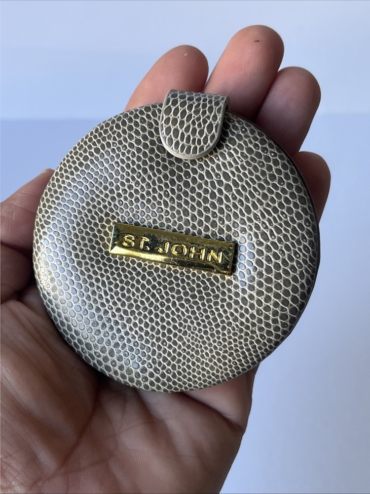 St.John Circular Pocket Mirrior Snakeskin