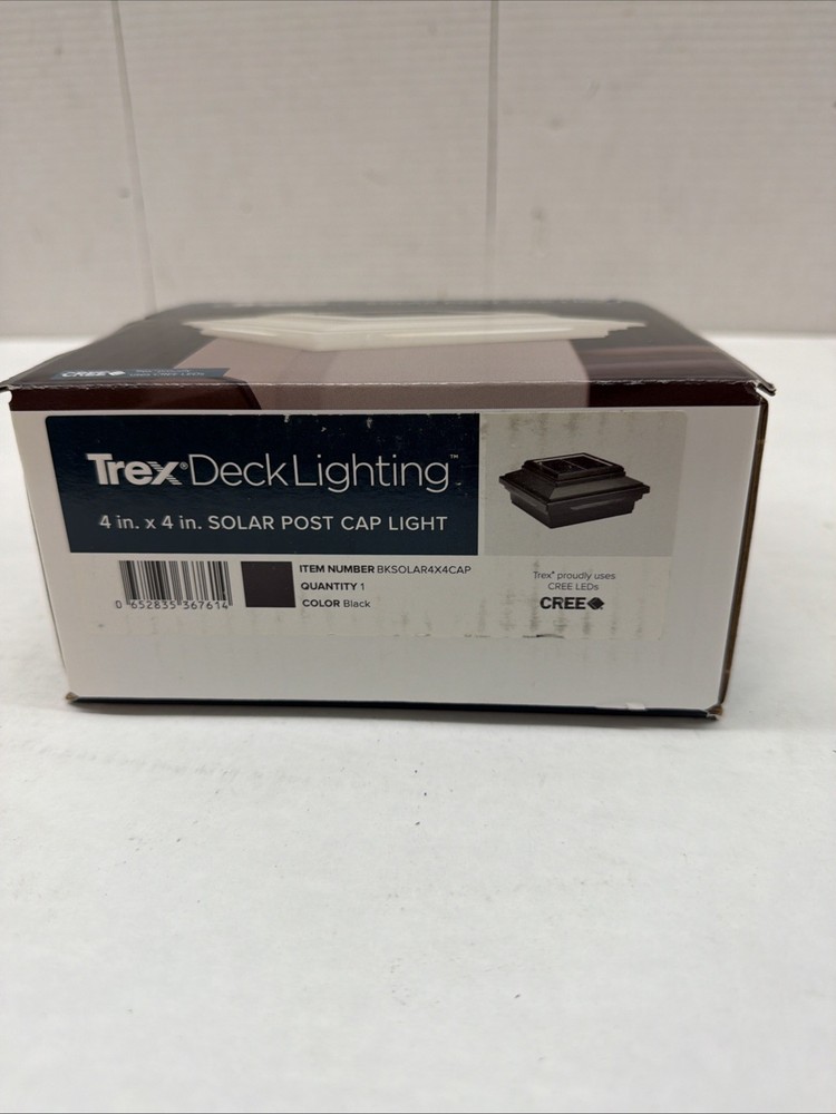 Trex® 4″ x 4″ Solar Post Cap Light Black