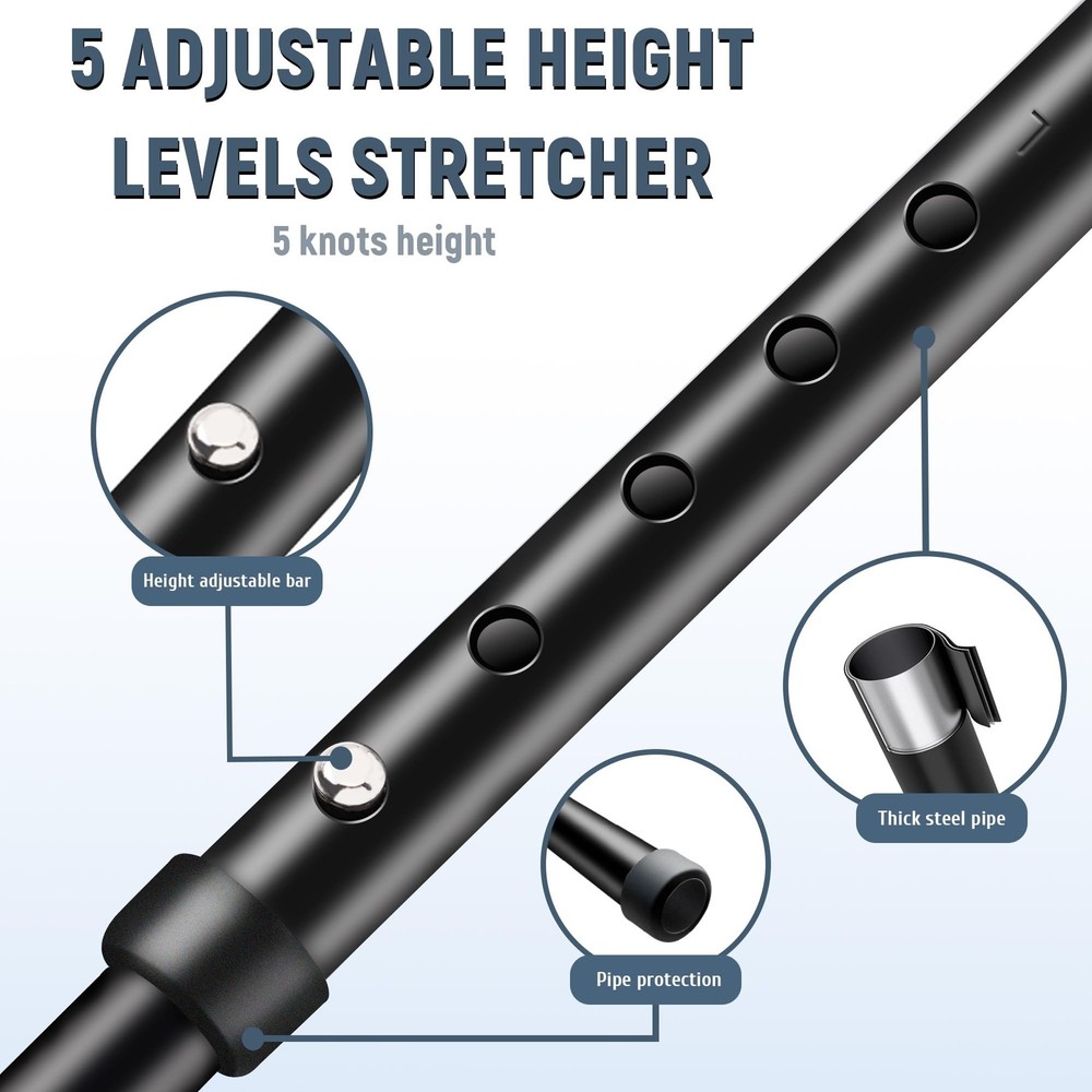 Hamstring Stretcher for Knee Extension & Pain Relief, Adjustable Low Back, Ca