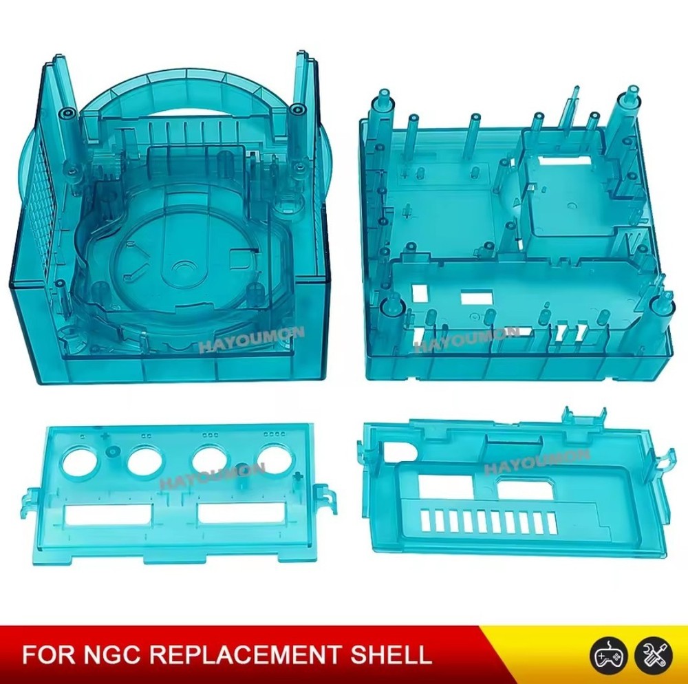 Gamecube Full Replacement Console Shell Housing Ice Blue Gameboy Player
