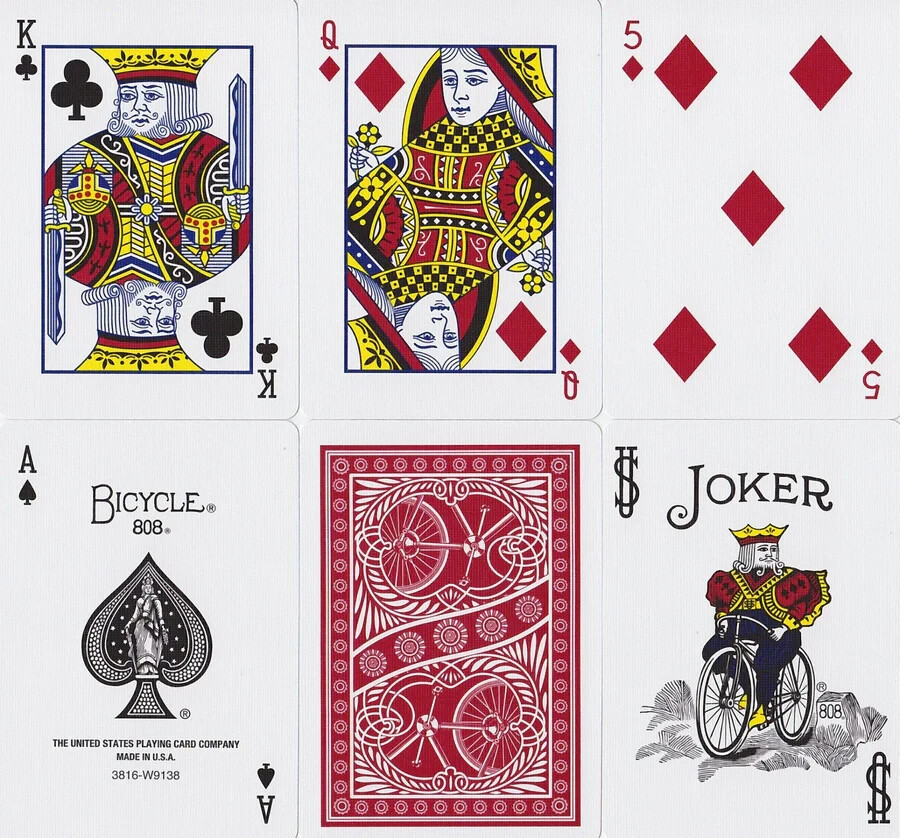 Bicycle Chainless Playing Cards 1- Blue and 1- Red Deck