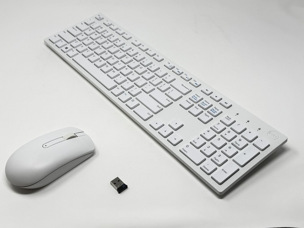 Dell Wireless Keyboard Mouse Set KM636 Complete w/ Receiver Office Bundle