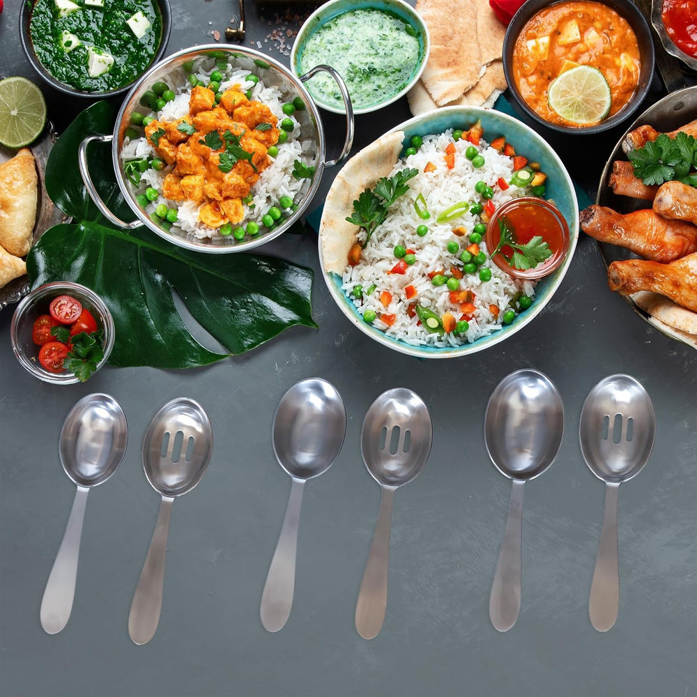 Darware Portion Control Serving Spoons Set (6pc) – Stainless Steel 1/4, 1/