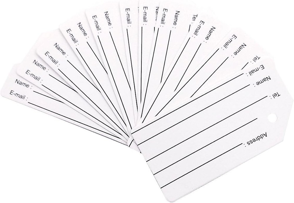10Pack Name ID Card Blank Fit for Luggage Tags by Ovener