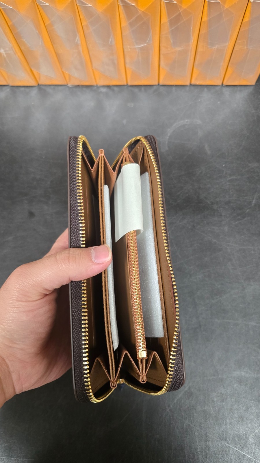 Louis Vuitton Monogram Zippy Zip Around Long Wallet Brown