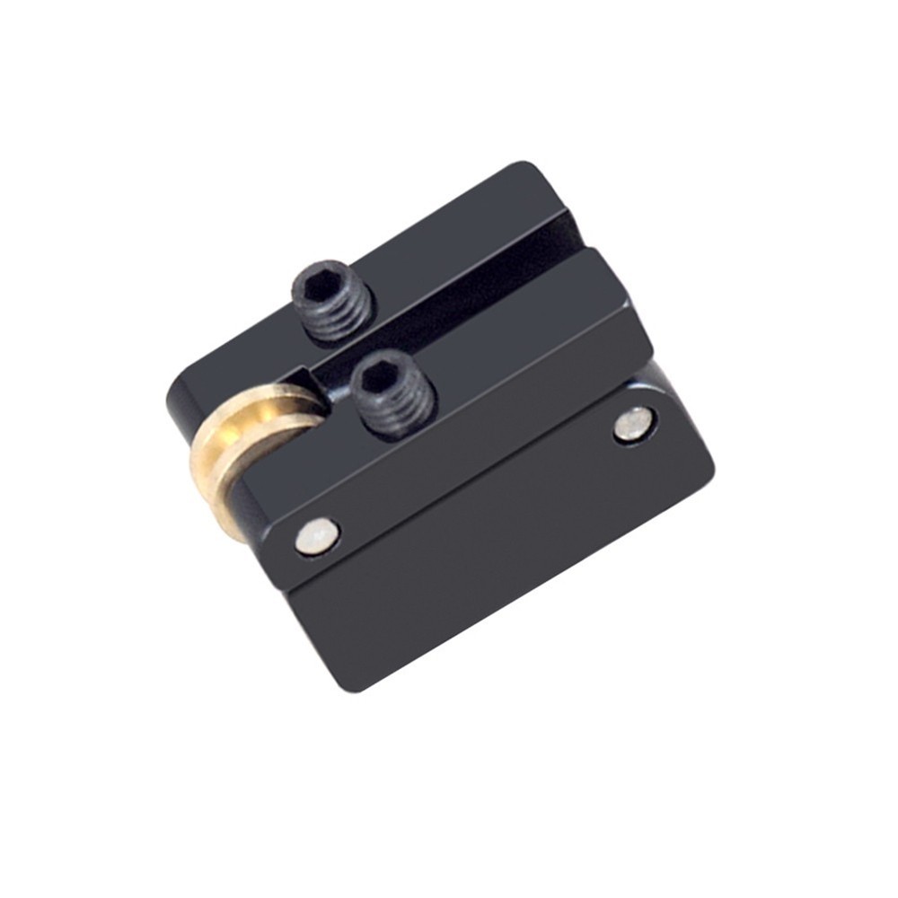 Black Fixed 6 String Guitar Bridge: Easy Install Roller Saddle for Electric