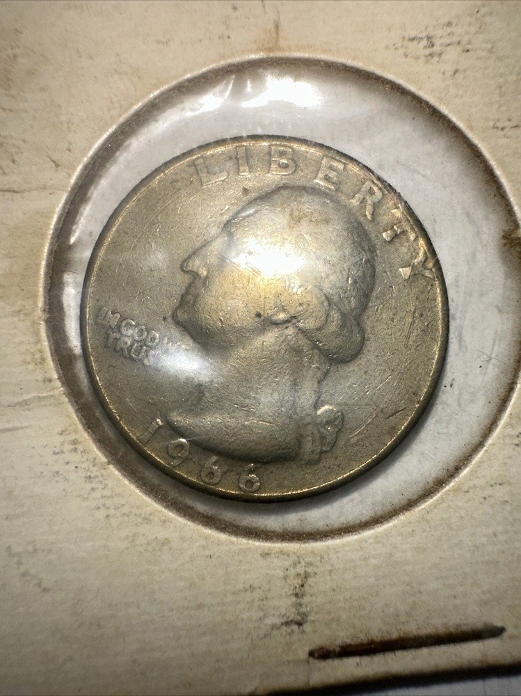 Extremely Rare 1966 Quarter with rim error, no mint mark, Phantom Eagle