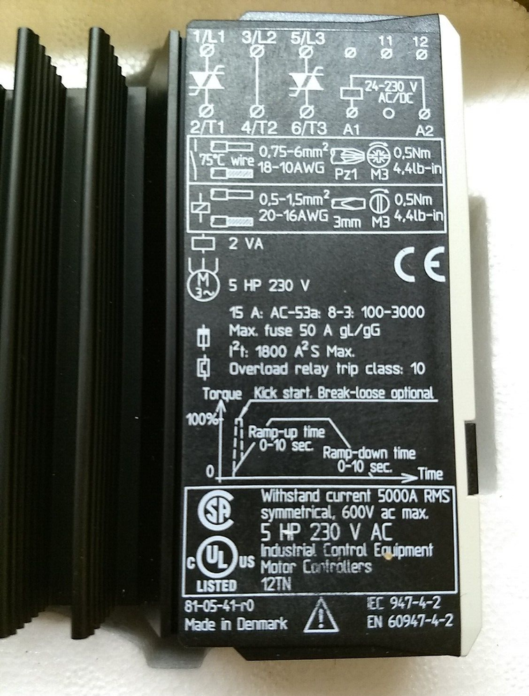 DANFOSS 037N0037 SOFT STARTER MOTOR CONTROLLER MCI 15 (B312)