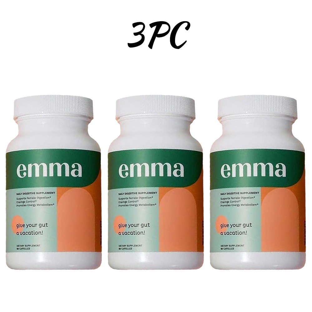3 Pack Emma Relief Supplement Keto for Gut Bloating - 60 Capsules