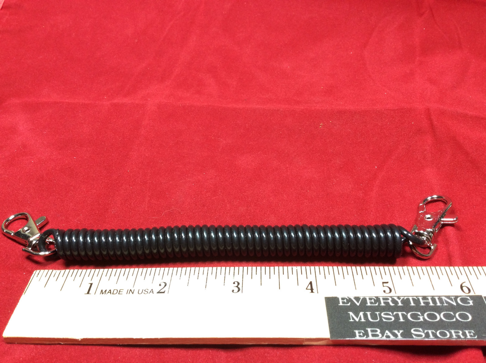 1 PC SPRING COIL STRETCH CLIP CLAW CLASP RETRACTABLE BUNGEE KEYCHAIN SPIRAL CORD