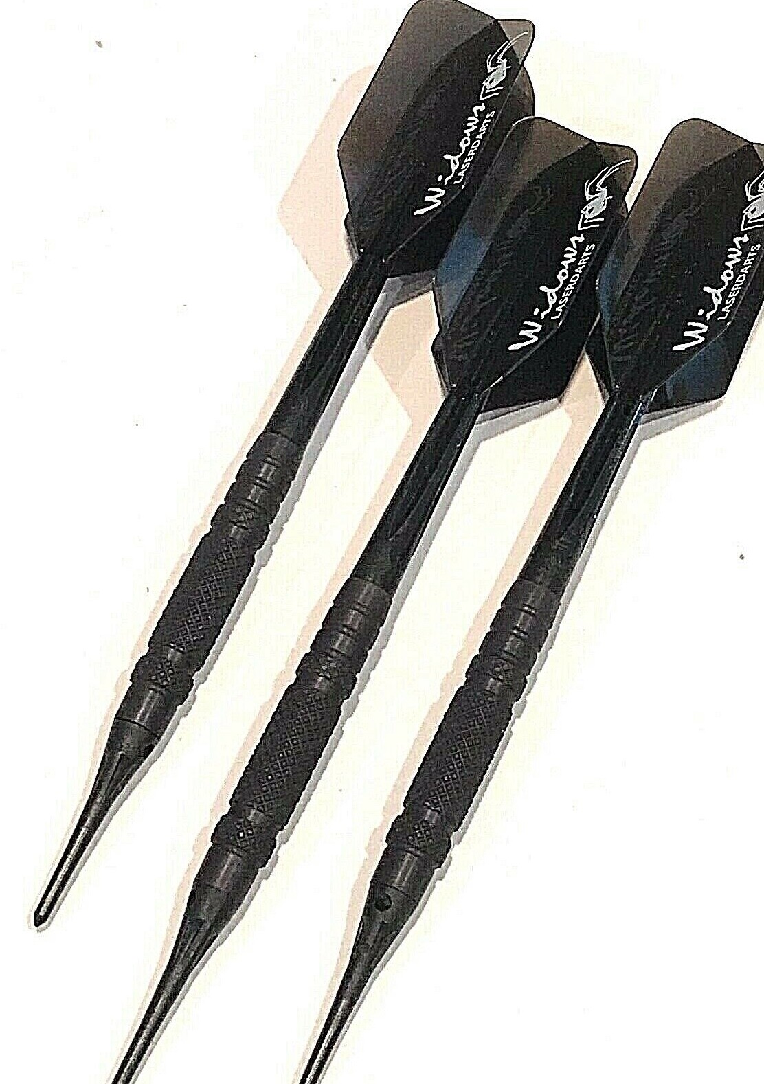 BLACK WIDOW LASER DARTS SOFT TIP 20 GRAM KNURLED NEW FREE SHIPPING FREE FLIGHTS