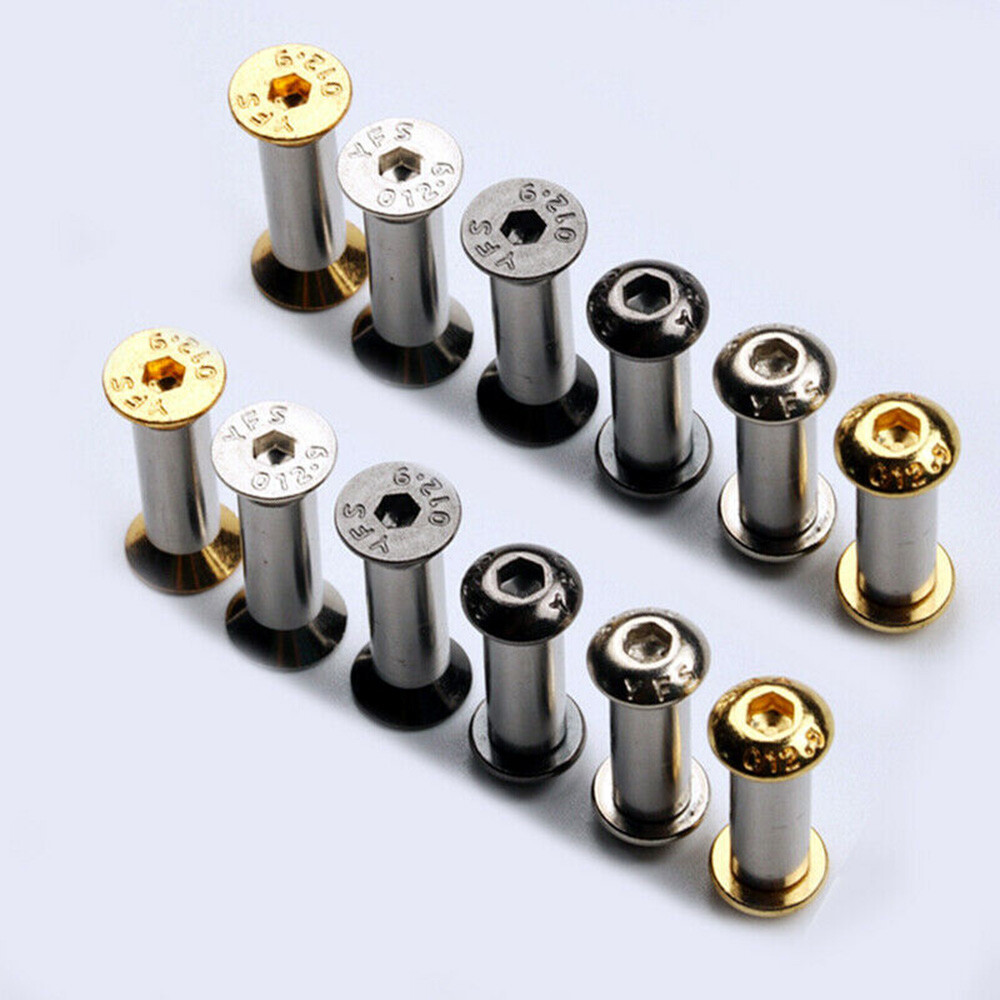Knife Handle Bolt Rivets Scale Screw Fastener Nut Flat Hex Head Knives 6 Type US