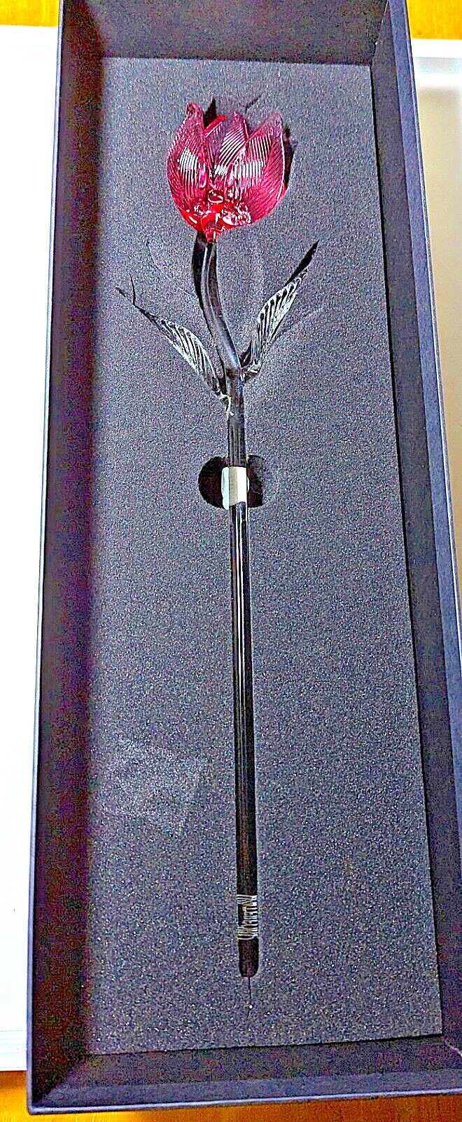 Waterford Fleurology Pink 14.5" Tulip Flower! NIB!