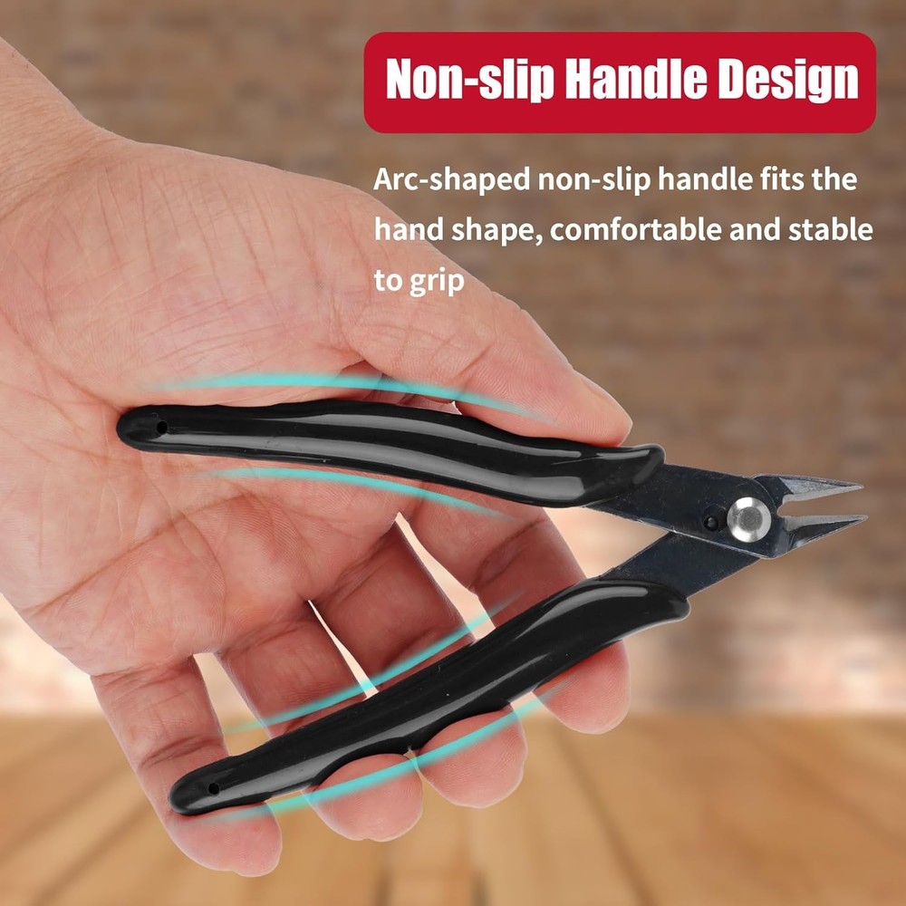 5 Inch Micro Flush Cutter, 2 Pack Small Wire Cutters Spring Loaded Cutting Plier
