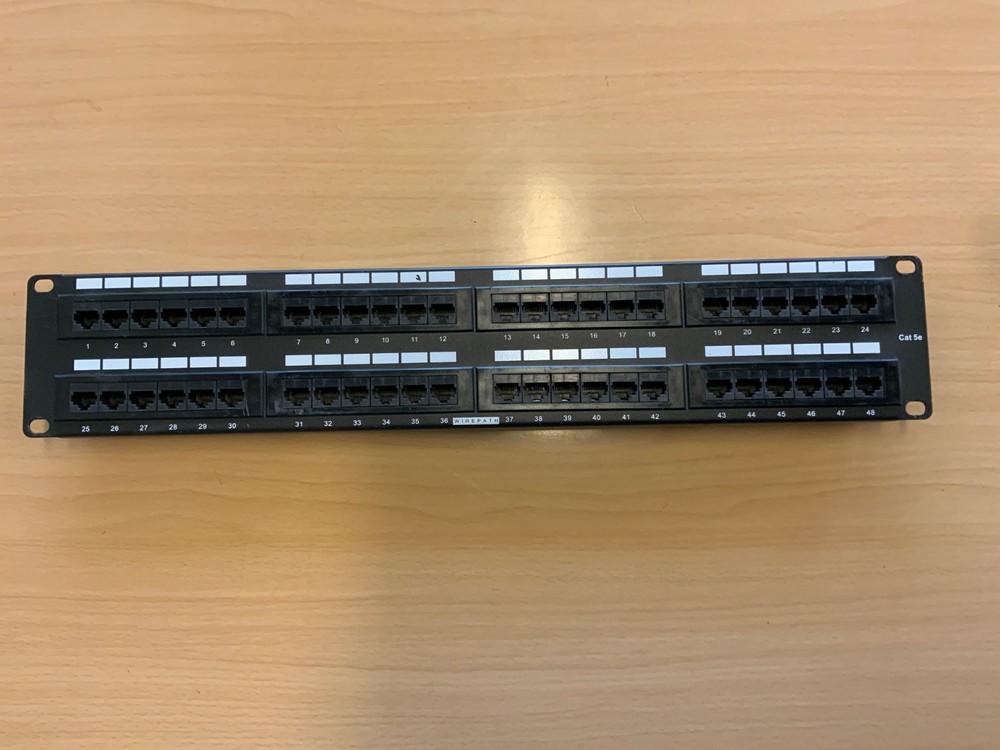 Wirepath WP-CAT5E-PP-48 Rack Mount 48-Port RJ-45 Cat 5e Patch Panel